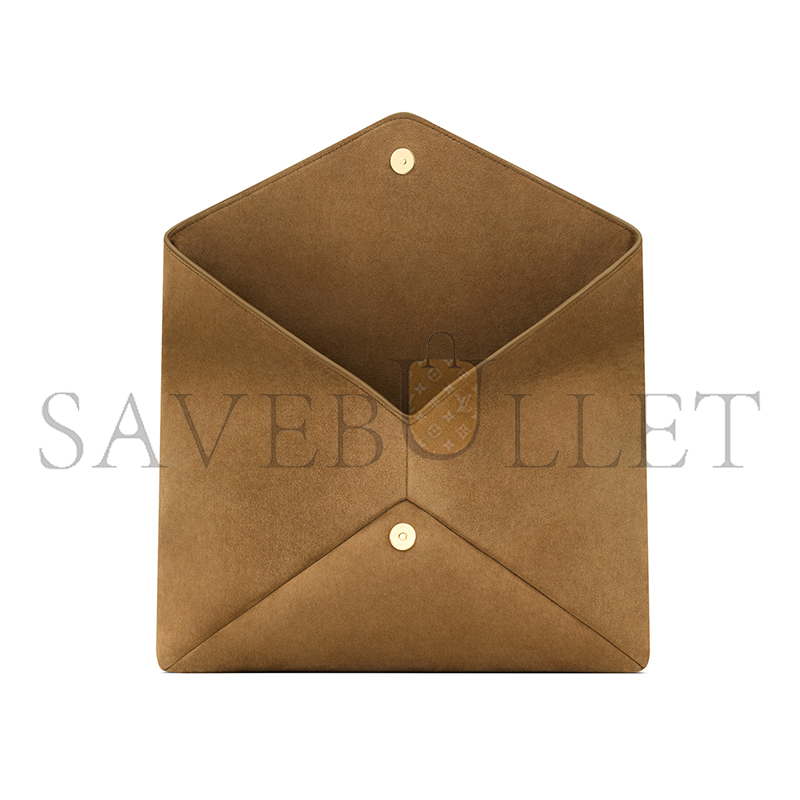 Y51 cassandre large envelope pouch in suede 7693071u80w3194 (29.5*18*4.5cm)